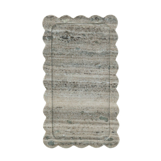 The Scalloped Marble Vanity Tray