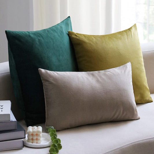 Meadowstone Velvet Throw Pillows - Set of 3 - inserts included