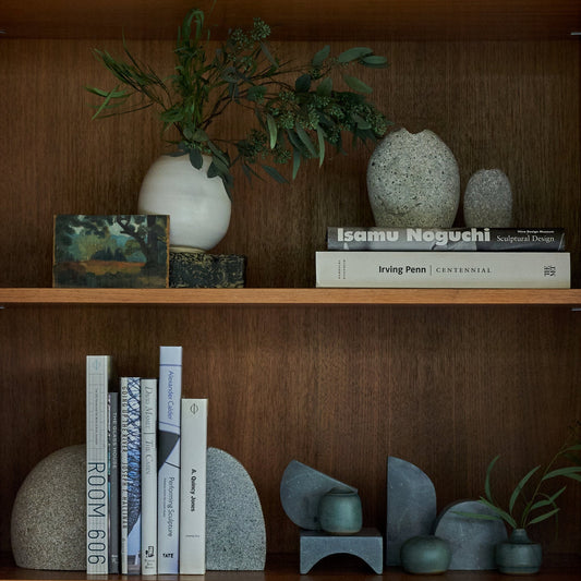 "Quarrylock" Achitectural Bookends, pair