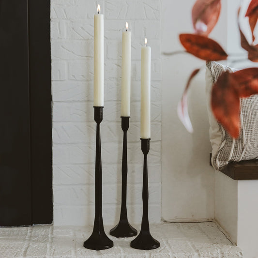 "Forge & Flame" Cast Iron Taper Holders