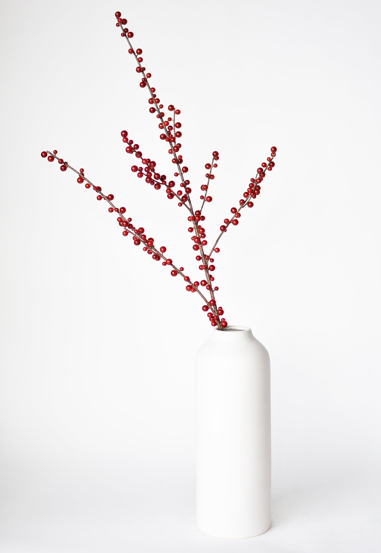 Faux Outdoor Red Berry Stem - 36"