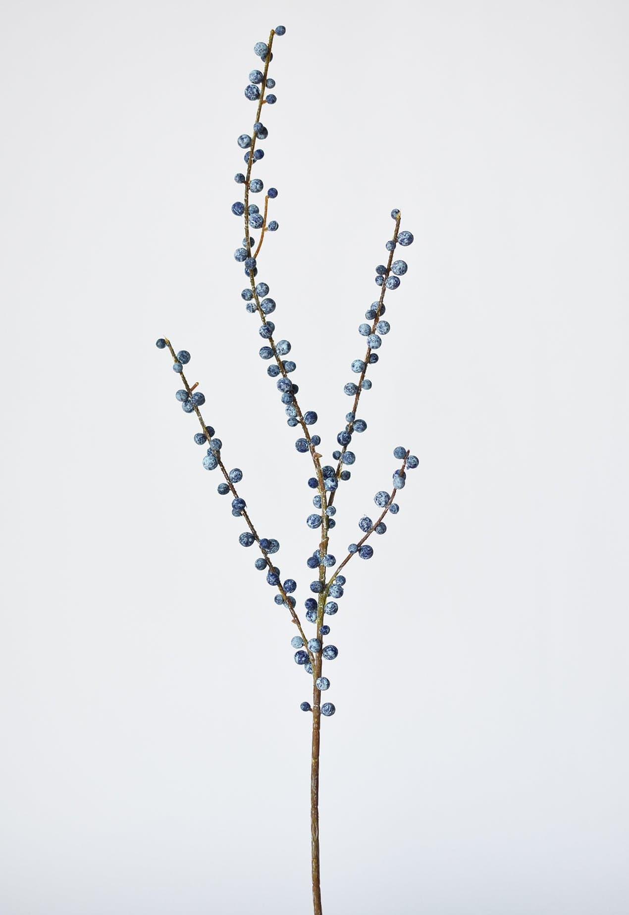 Faux Blue Berry Stem - 28"