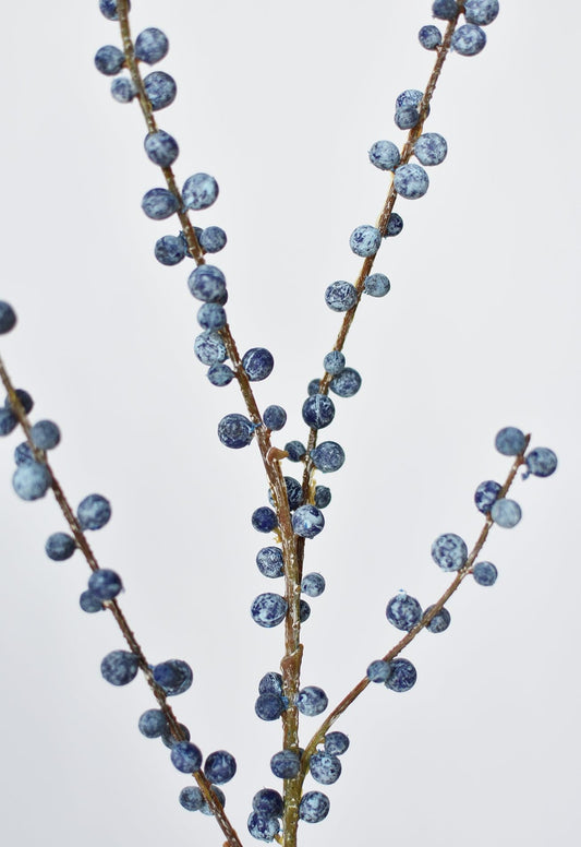 Faux Blue Berry Stem - 28"