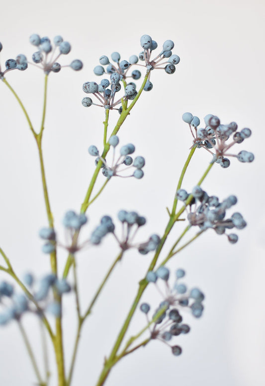 Faux Blue Berry Spray - 28.5"