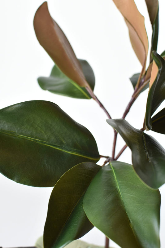 Faux Magnolia Leaf Stem - 16.5"