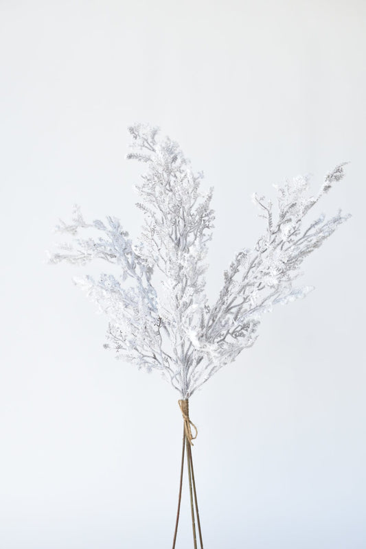Faux Flocked Twig Bundle (3 Stems) - 29.5"