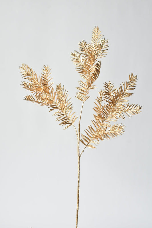 Faux Gold Metallic Hemlock Pine Stem - 23.5"