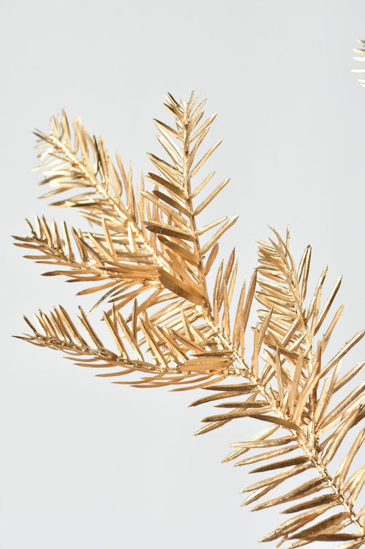 Faux Gold Metallic Hemlock Pine Stem - 23.5"