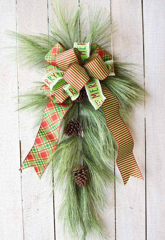 Faux Long Needle Pine Swag (without bow) - 40"