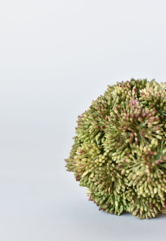 Faux Green Sedum Ball - 4"