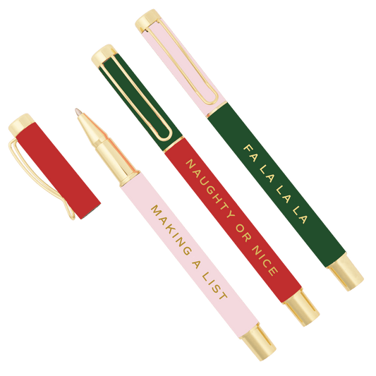 "Yuletide Script" Pen Set