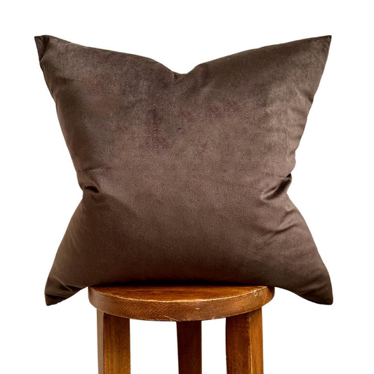 Rich Brown Velvet Pillow COVER