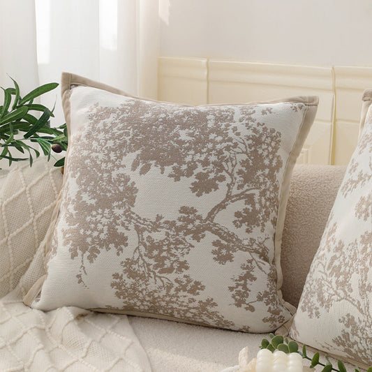 Elegant Tree Motif Chenille Throw Pillow - 18"x18"