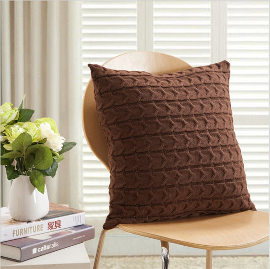 Artisan Braid Knit Throw Pillow - 18"x18" (with insert)