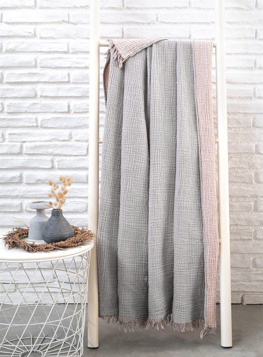 Reversible Double Gauze Cotton Throw Blanket