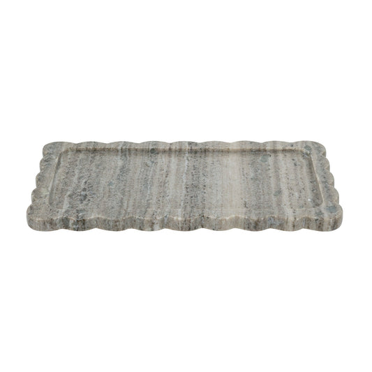 The Scalloped Marble Vanity Tray