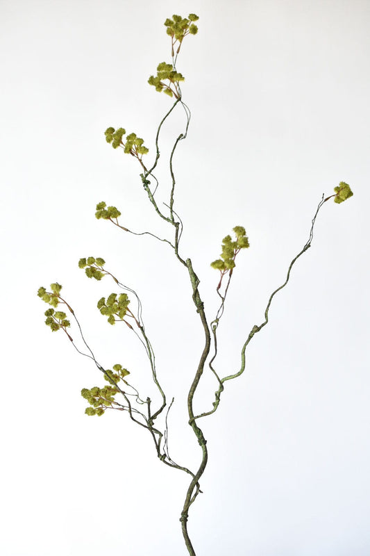 Faux Mini Fuzzy Blossom Branch - 30"