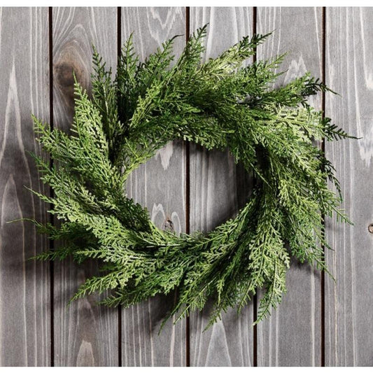 Faux Cedar Wreath - 12"