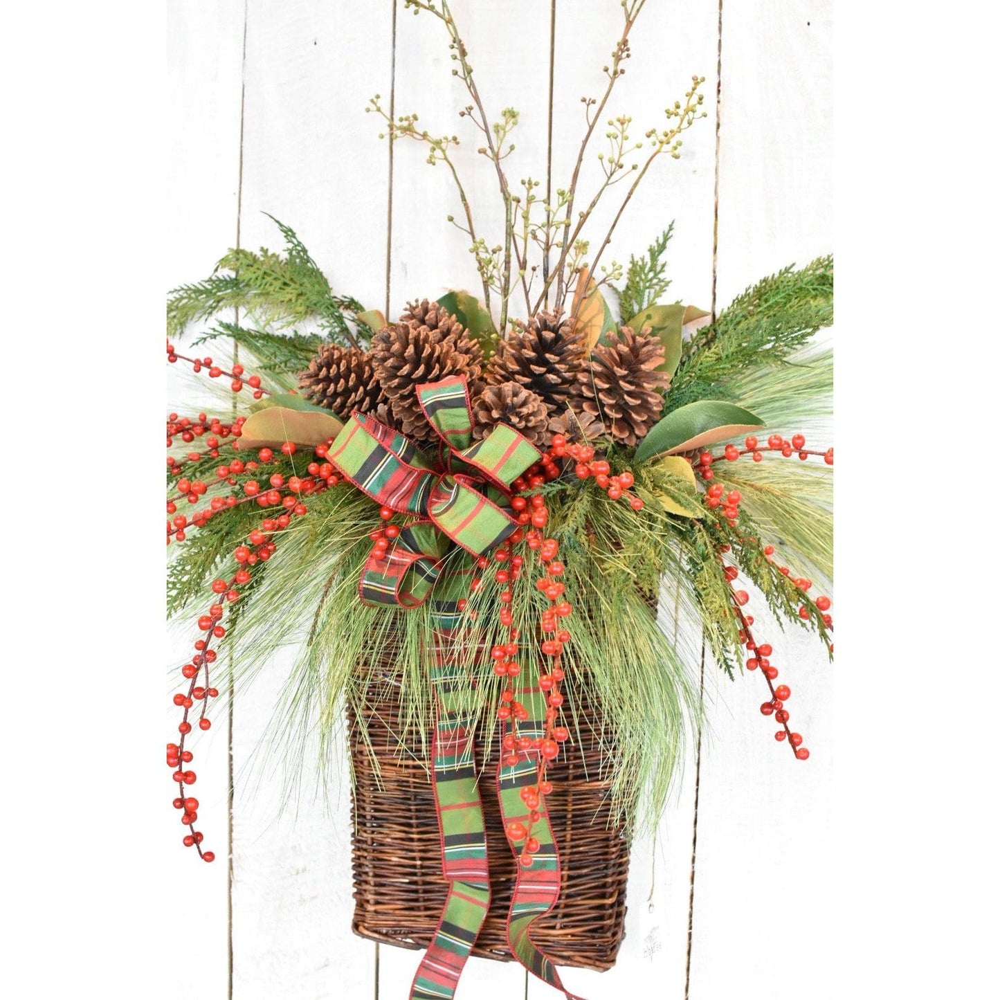 Faux Outdoor Red Berry Stem - 36"