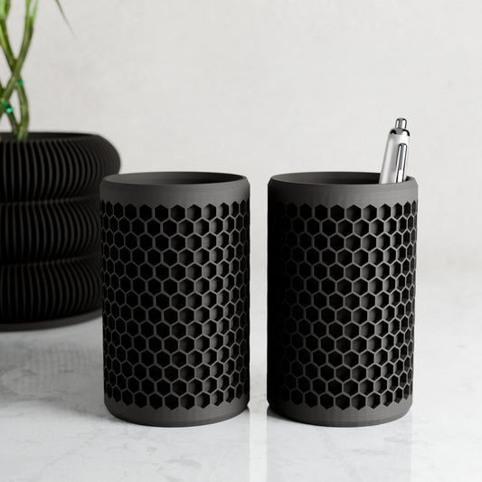 Modern Honeycomb Pencil Holder